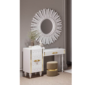 Стол туалетный (бел.-зол.) спальня "Мария"