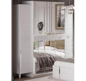 Шкаф 5-дверный (бел.-сер.) спальня "Мария"