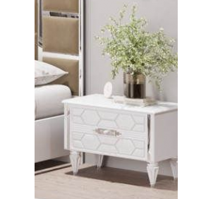 Тумба прикроватная (бел.-сер.) спальня "Мария"