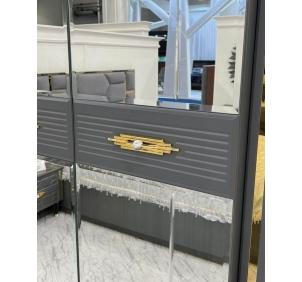 Шкаф 4-дверный (сер.-зол.) спальня "Мария"