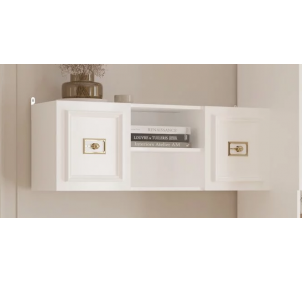 Шкаф навесной (бел.-зол.) молодежная комната «Виктория»