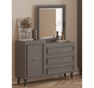 Стол туалетный (комод) (сер.-сереб.) спальня "Виктория"