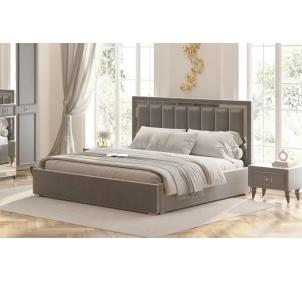 Кровать сп/м 1,8м (сер.-сереб.) спальня "Виктория"