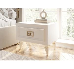 Тумба прикроватная "Виктория" Белый/золото