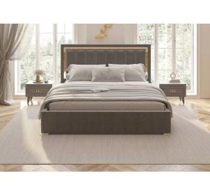 Кровать сп/м 1,8м (сер.-зол.) спальня "Виктория"