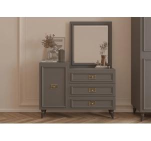 Стол туалетный (комод) (сер.-зол.) спальня "Виктория"