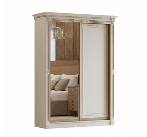 Шкаф-купе 1,40 "Камелия" 2ст. Крем, Шампань, Профиль серебро Шкаф-купе 1,40 "Камелия" 2ст. Крем, Шампань, Профиль серебро