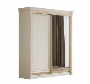 Шкаф-купе 1,20 "Монако" 2ст. Крем, Золото, Профиль золото Шкаф-купе 1,20 "Монако" 2ст. Крем, Золото, Профиль золото