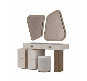 Туалетный стол с зеркалом и пуфом "Леонардо"