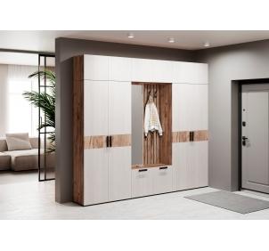 Прихожая «Берта» вариант компоновки N 6 с антресолью (ПБ-02+ПБ-03+ПБ-03+ПБ-05+ПБ-05) 2700х420х2400