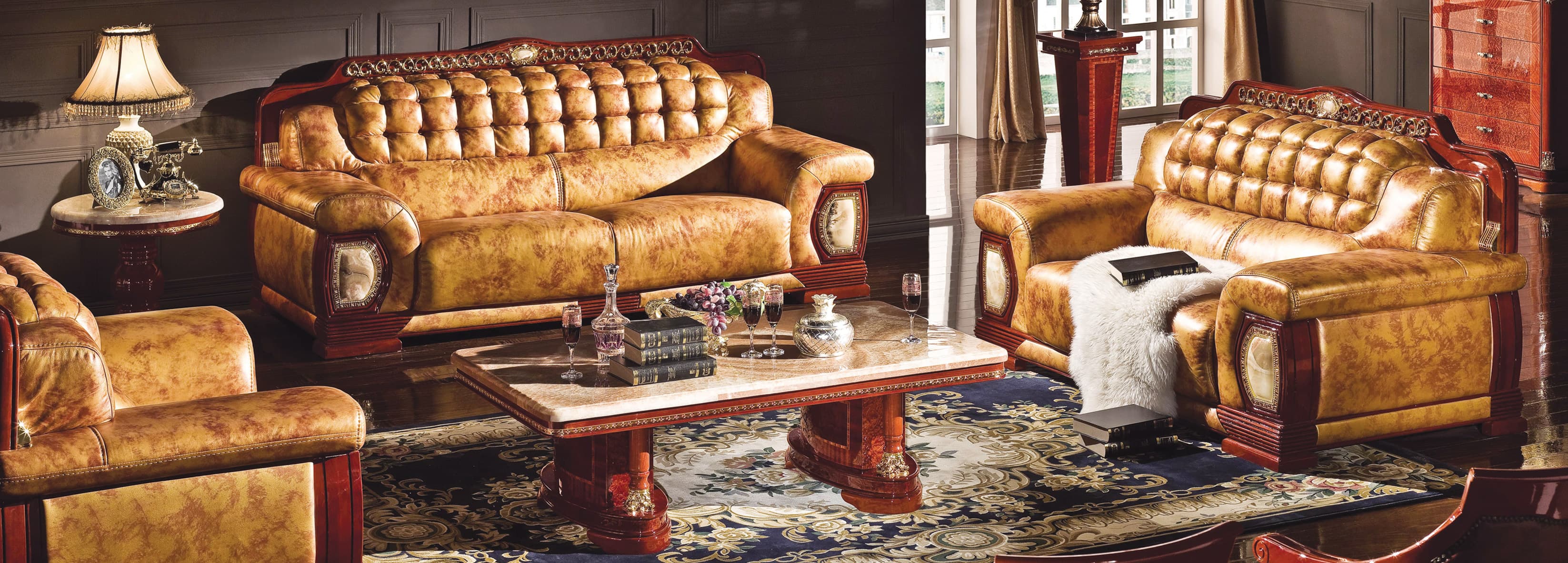 Комплект мягкой мебели Djiada орех