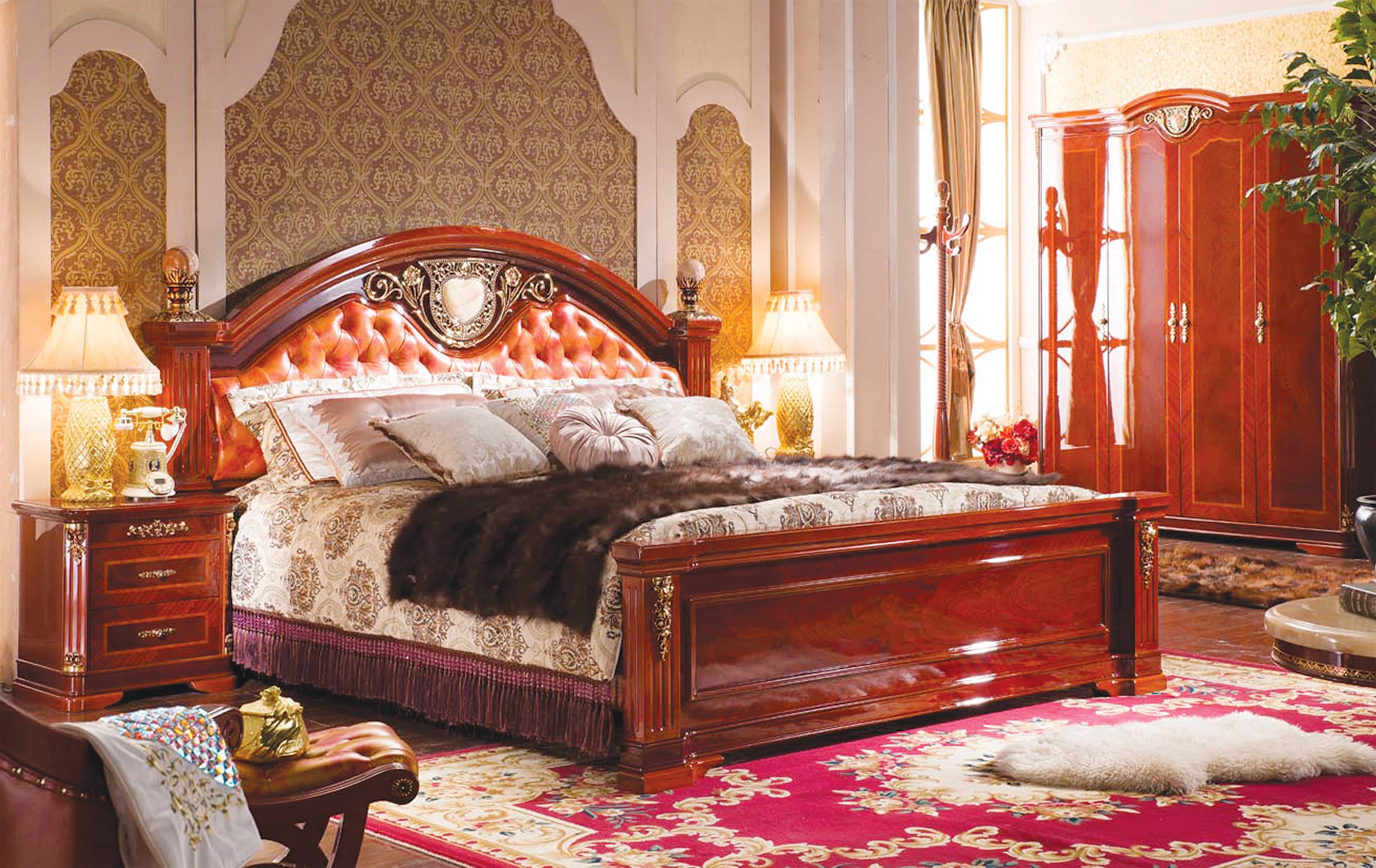 Кровать 1313 спальни Djiada орех