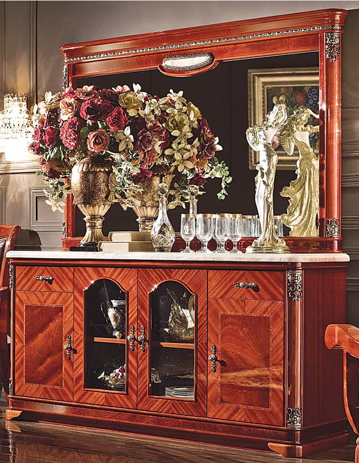 Комод с мрамором Djiada орех