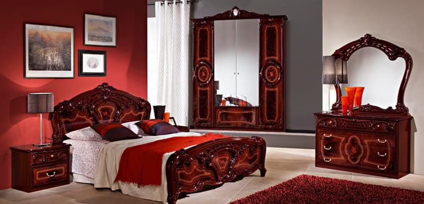 Спальня Роза, могано (комплект, 3-дв. шкаф)