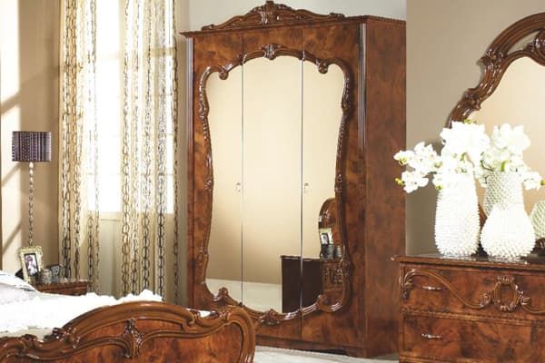 Шкаф 3-х дверный с зеркалами, Тициана