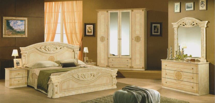 Спальня Рома, беж (комплект, 4-дв. шкаф)