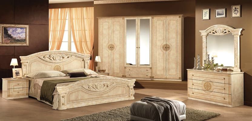 Спальня Рома, беж (комплект, 6-дв. шкаф)