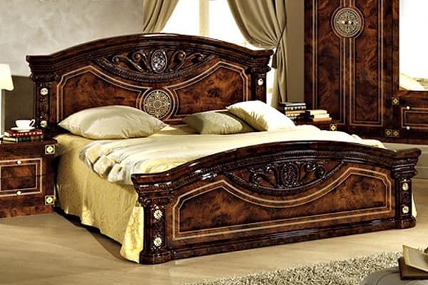 Кровать 2-х спальная, Рома орех