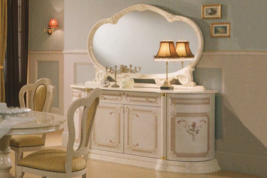 Комод с зеркалом Роза (беж)