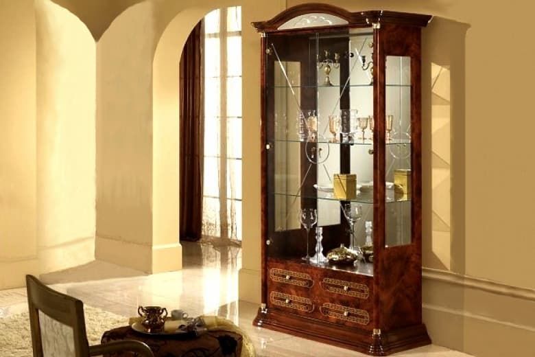 Витрина 2-х дв. Роза (могано)