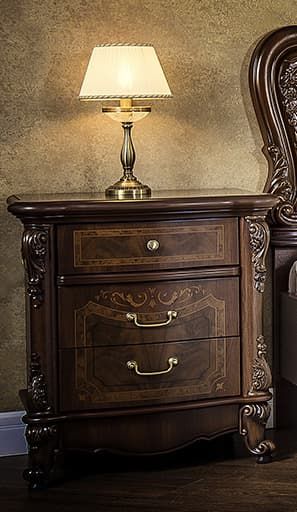 Тумбочка прикроватная из комплекта спальни "Илона Люкс" Орех Караваджо