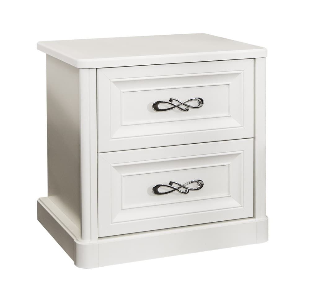 Тумба прикроватная из комплекта спальни "Мишель" белая матовая