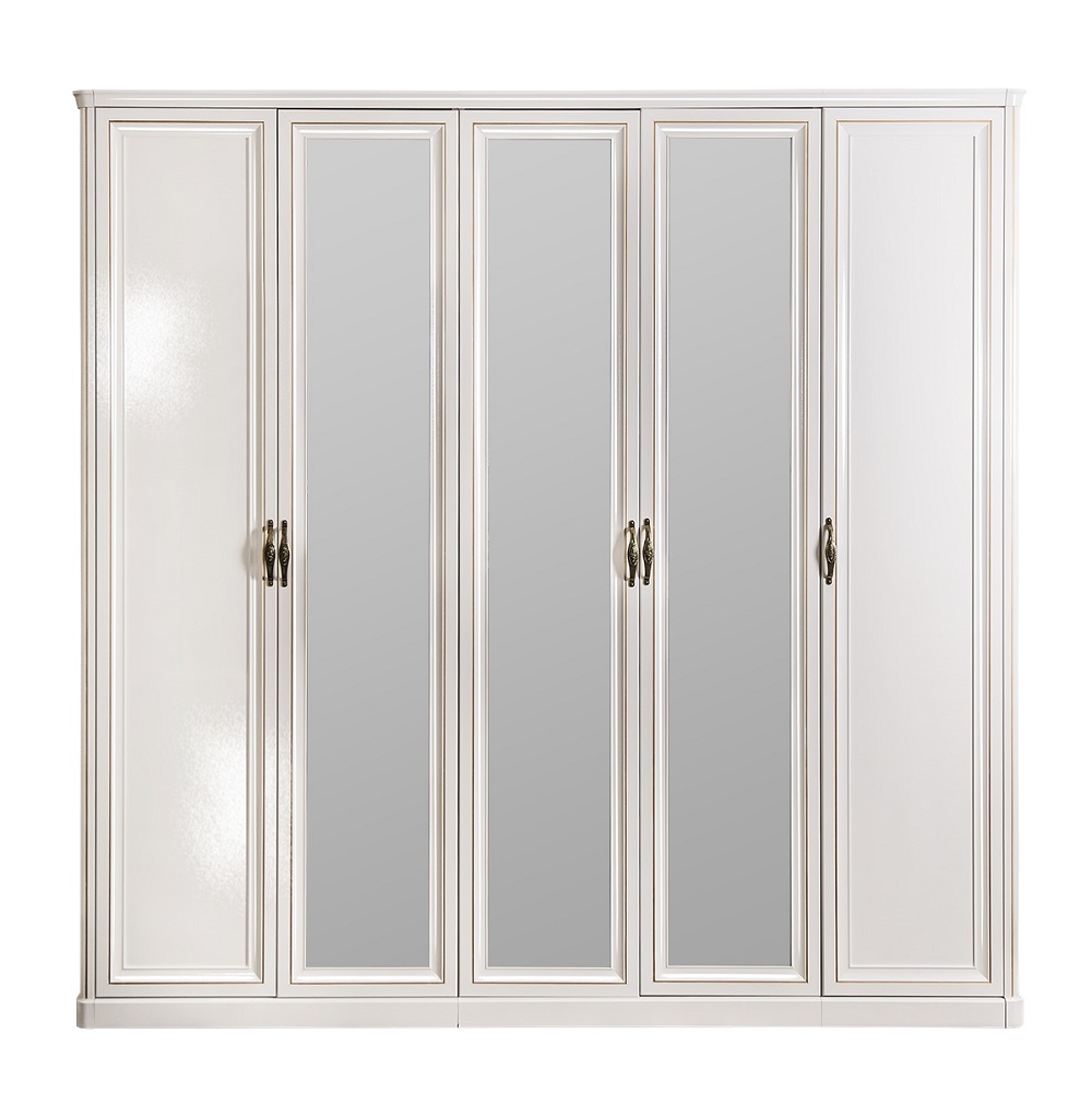 Шкаф 5-ти ств (2+1+2) с зеркалами Натали