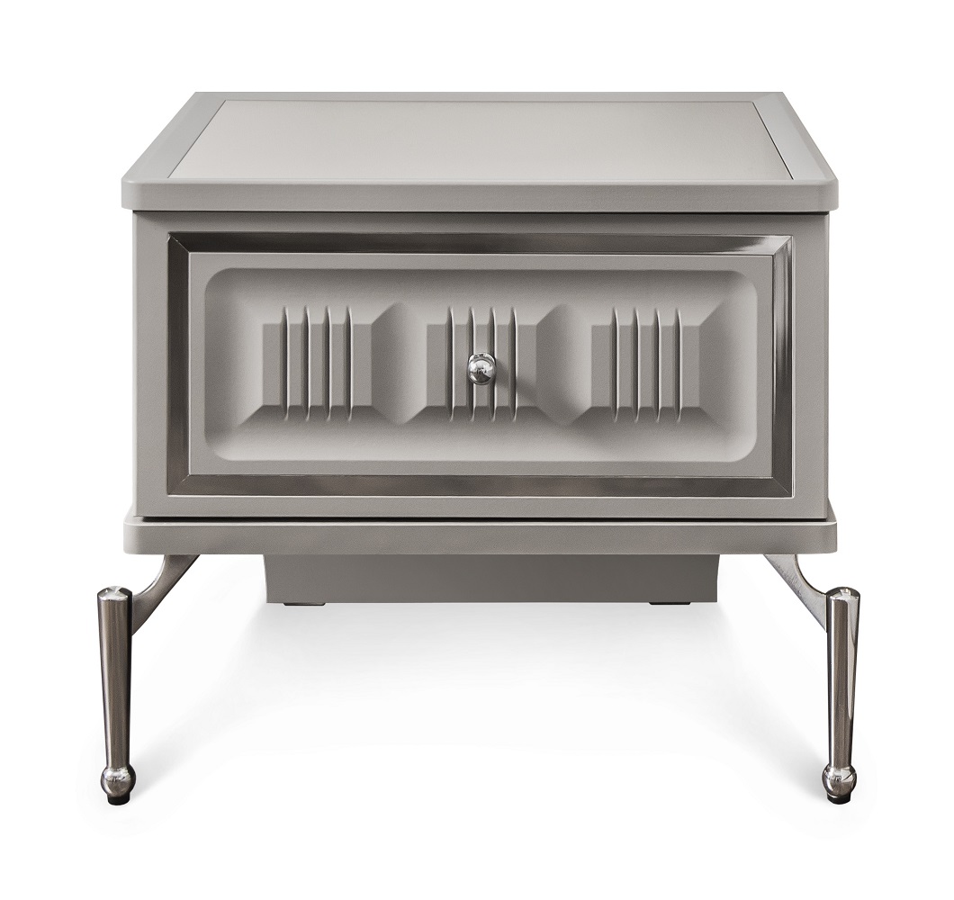 Тумбочка прикроватная из комплекта спальни "Замира" серый камень