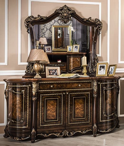 Комод из набора для гостиной "Джоконда Люкс" 1,9 корень дуба глянец