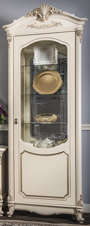 Сервант из набора для гостиной Мона Лиза Люкс лев/пр крем