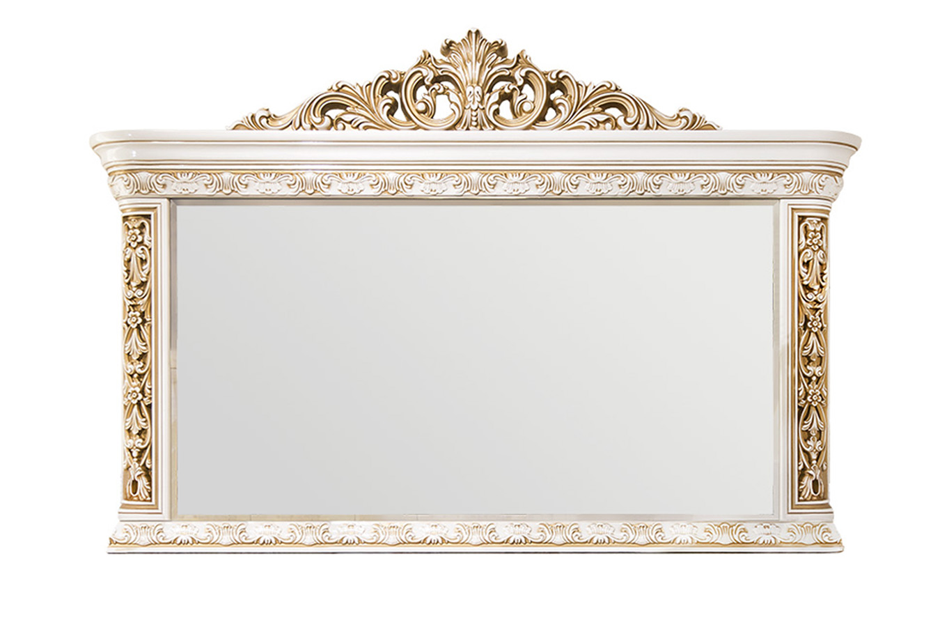 Зеркало из набора для гостиной "Алсу" Белый глянец