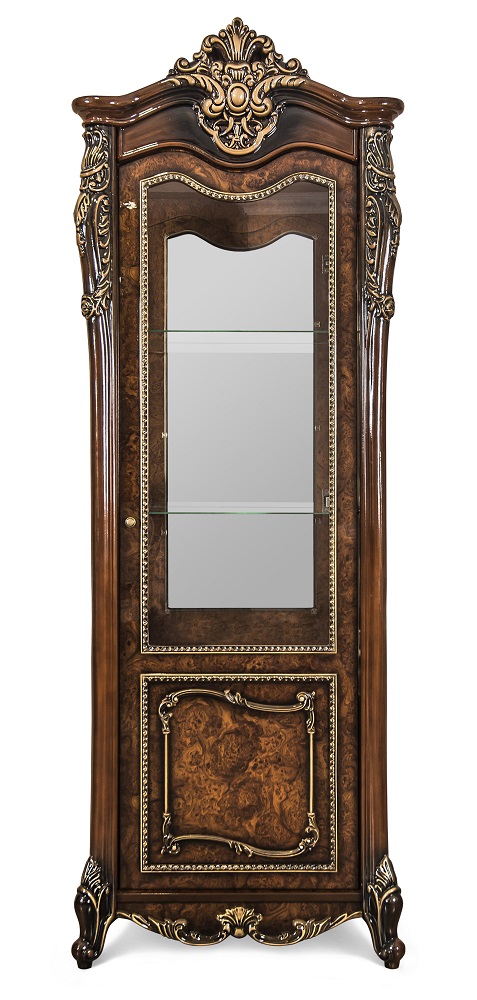 Сервант из набора для гостиной "Джоконда Люкс" 0,8 правый корень дуба глянец