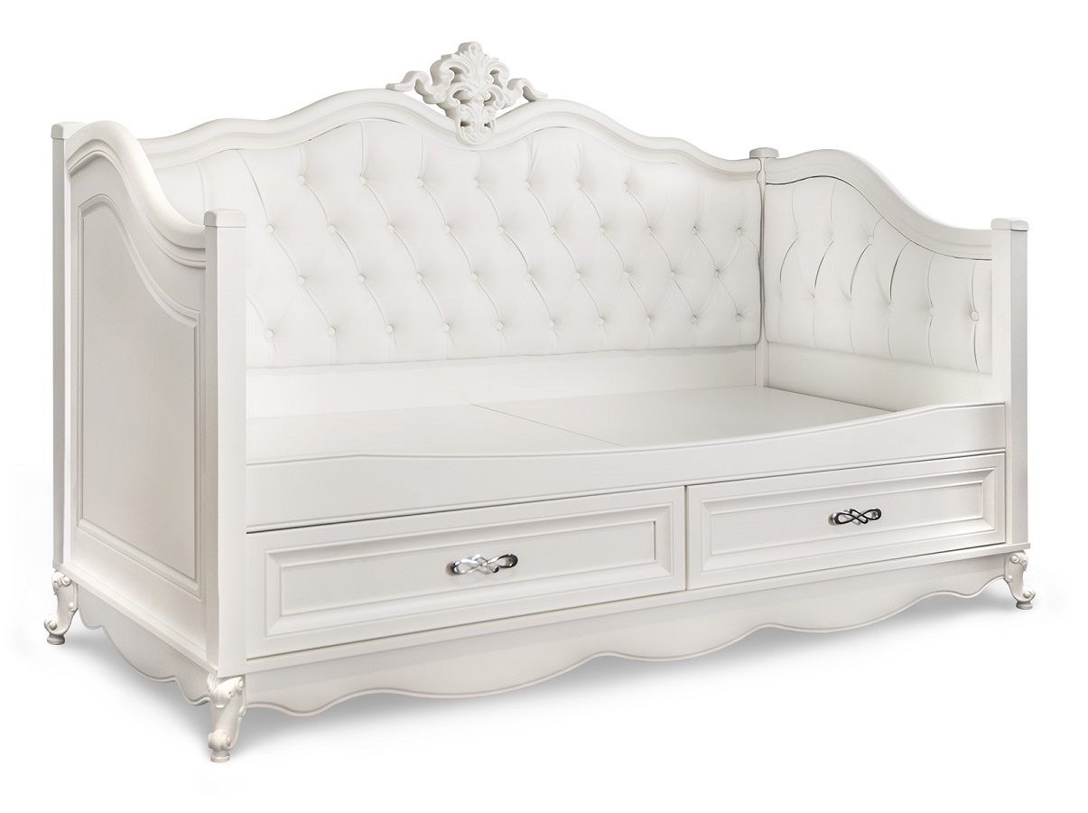 Диван Кровать из комплекта спальни детская "Мишель" белая