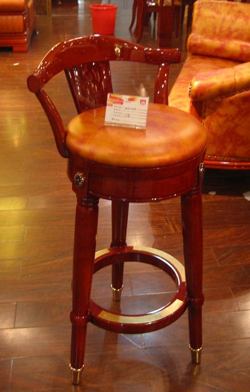 Барный стул кожа Djiada орех