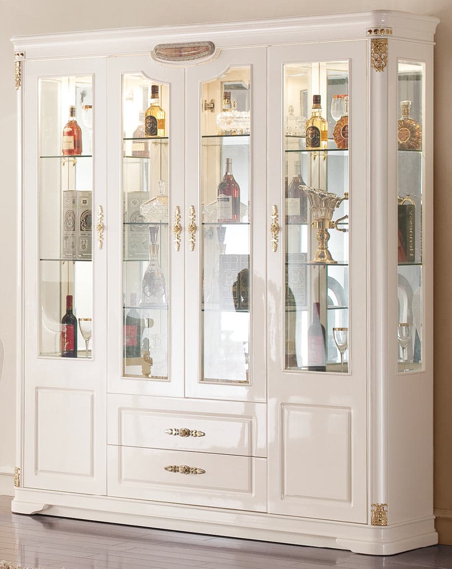 витрина 4дв. стразы Djiada беж