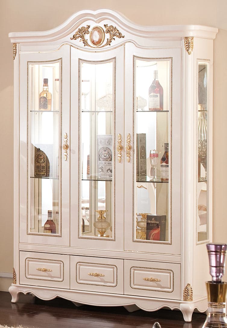 витрина 3дв.зерк.ст.пол. Djiada беж