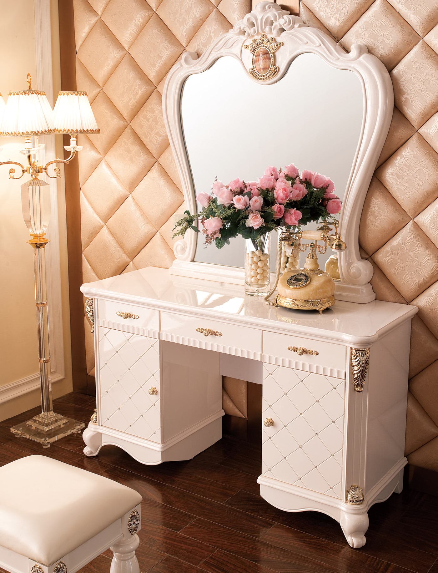 Туалет.стол с зеркалом Djiada беж