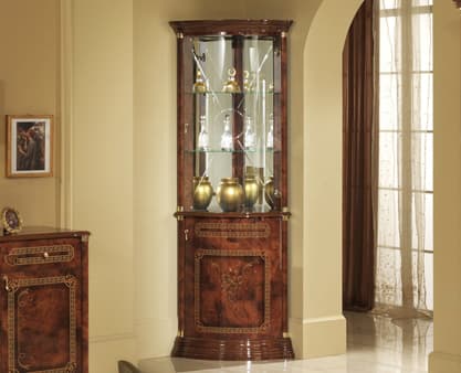 Угловая витрина (орех)