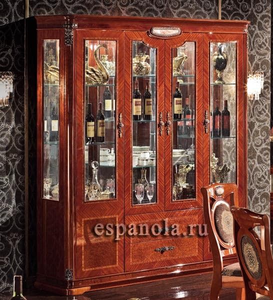 Витрина 4дв. Djiada орех