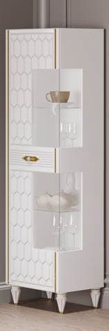 Шкаф 1-дверный (бел.-зол.), гостиная "Мария"