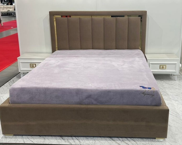 Виктория СВК-08 Кровать сп/м 1,8м каркас Белый с золотом