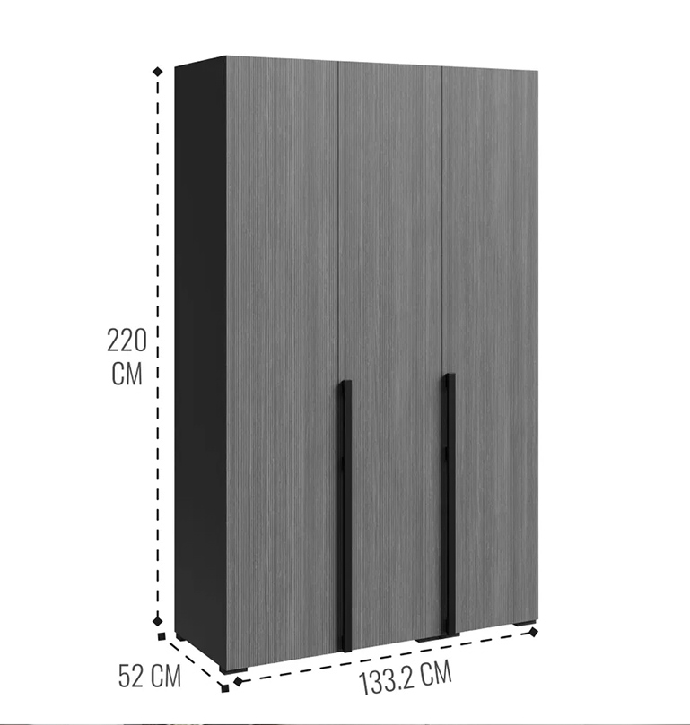 Беллуччи Шкаф 3-х дв СБЛ-03 и СБЛ-01 Графит
