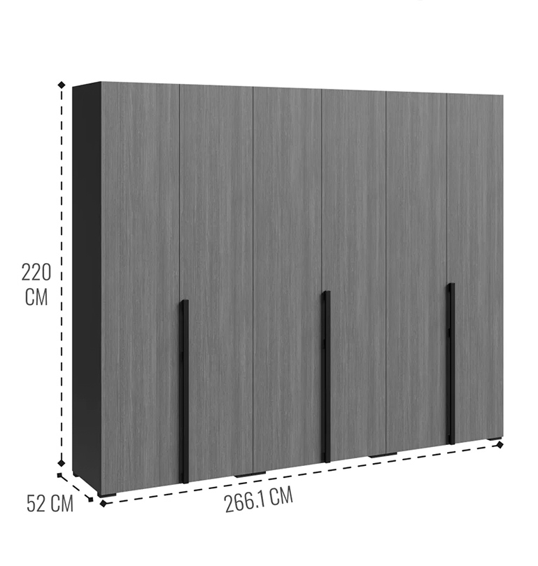Беллуччи Шкаф 6-ти дв СБЛ-03-2 и СБЛ-04 Графит