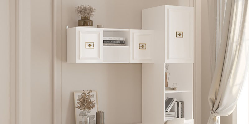 Виктория МВК-03 Шкаф навесной Белый серебро