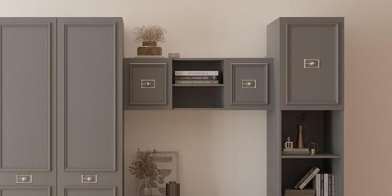 Виктория МВК-03 Шкаф навесной Графит серебро