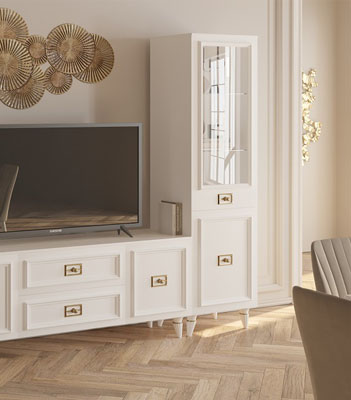 Виктория ГВК-02 Шкаф 1-дверный правый Белый серебро