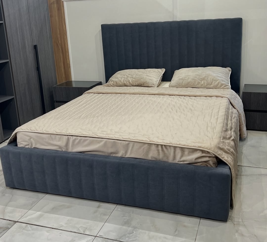 Беллуччи Кровать велюр каркас 160х200 СБЛ-07 Графит