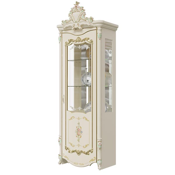 ГШ 01 Левая/ ГШ02 Правая Шейх Витрина 1 дв Слоновая кость