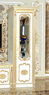 ГС-02 Витрина Правая СОФИЯ Слоновая кость/Золото