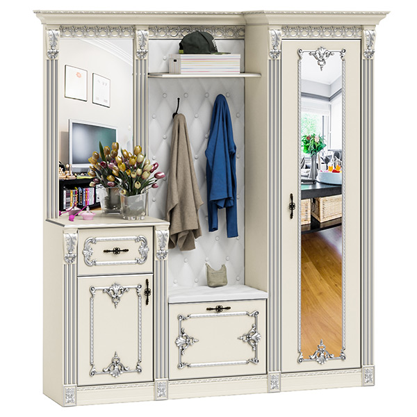 Визит прихожая П-3 Белая